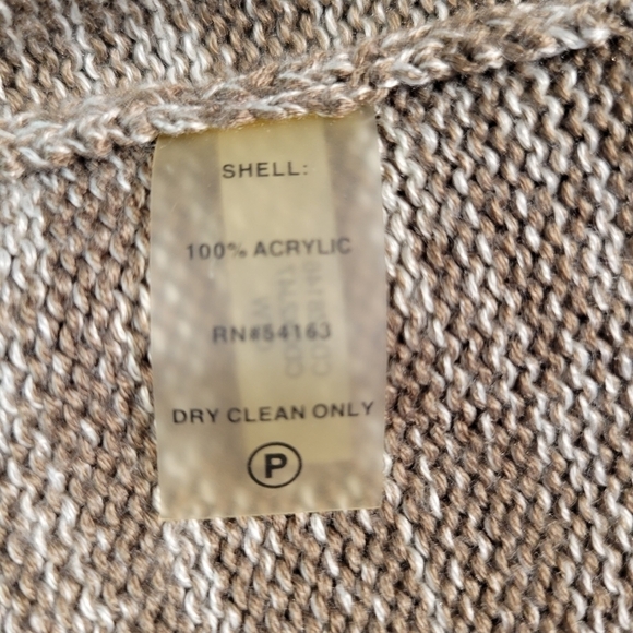 Calvin Klein Brown Cableknit Cowl Neck Sweater Dress - Picture 7 of 7